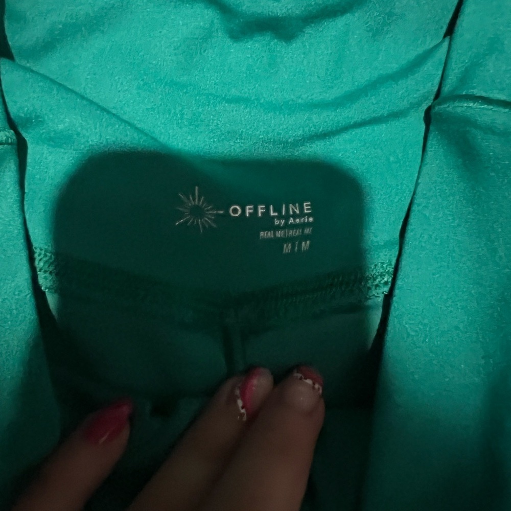 Aerie Teal Women's crossover shorts - Picture 7 of 10